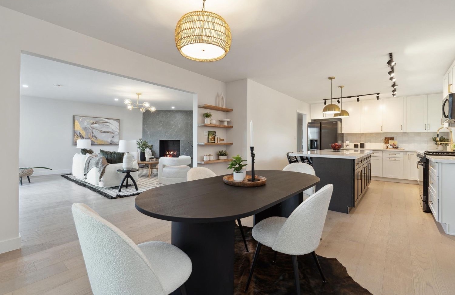 Contemporary single family home staged on Circular Ave